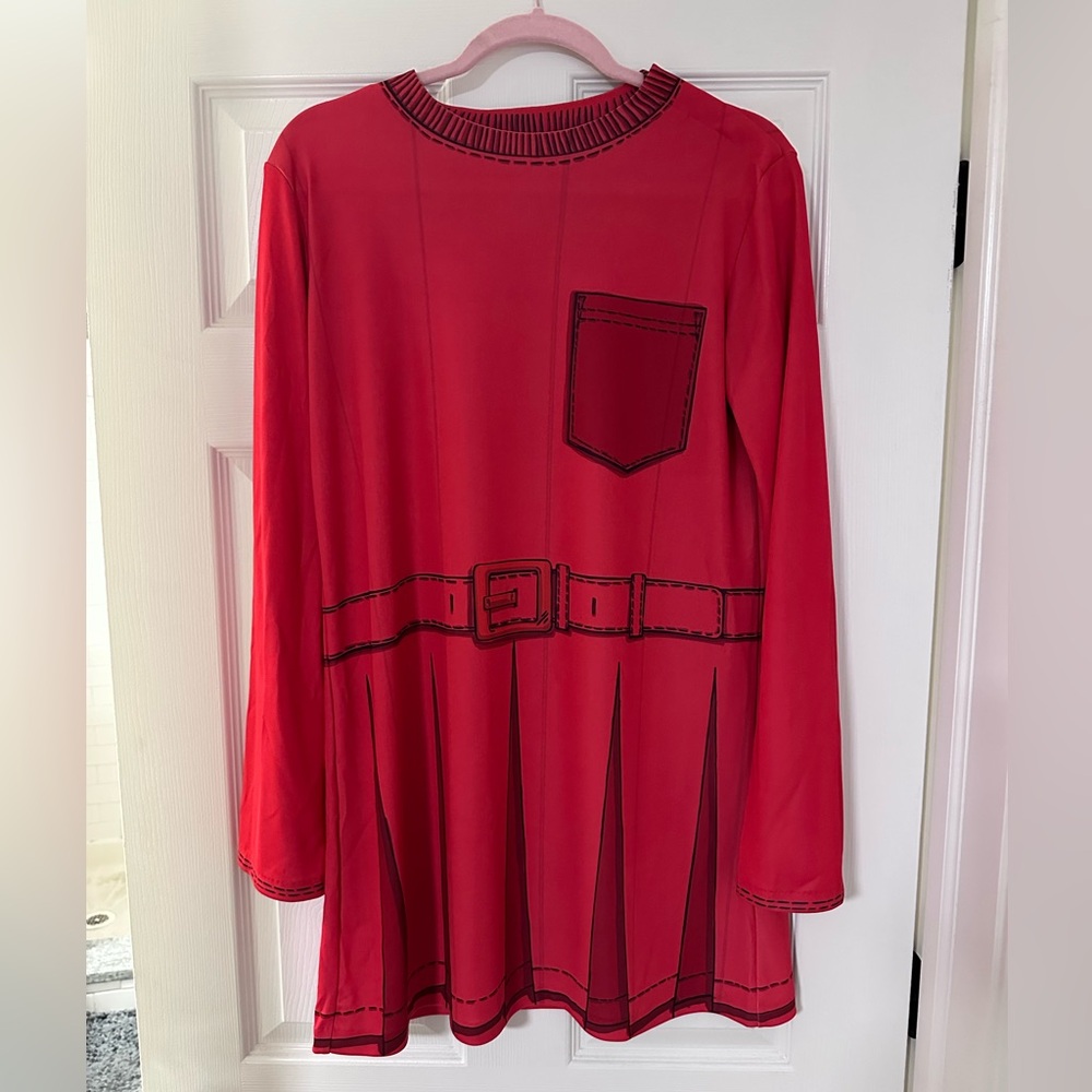 Vintage EUC Marc Jacobs Trompe L’oeil Red & Black Dress